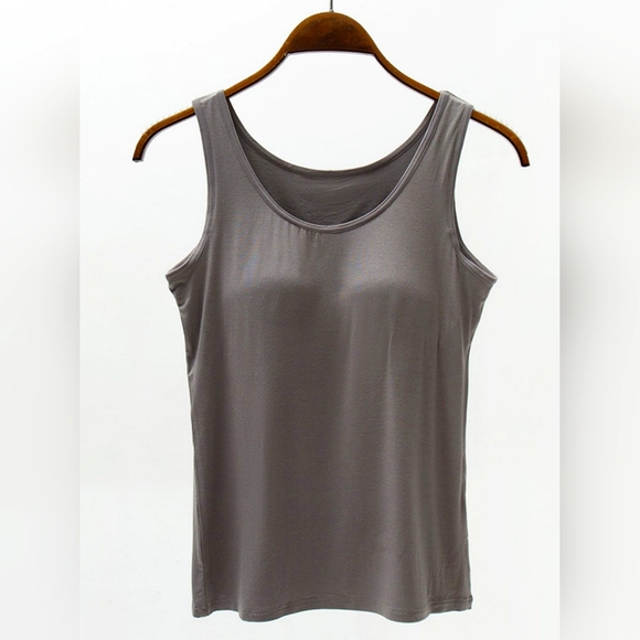 Full Size Wide Strap Modal Tank with Bra - Picture 1 of 4